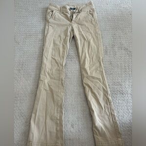 American Eagle khaki flare pants